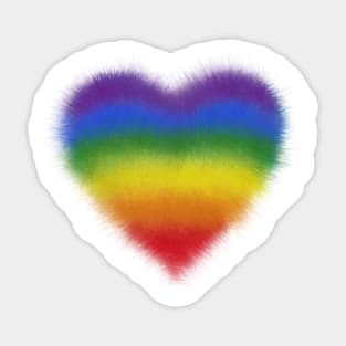 Pride furry heart Sticker